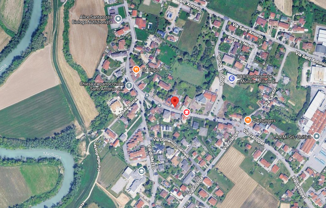 Mappa della sede in Via Garibaldi 30, Cecchini di Pasiano — apri in Google Maps